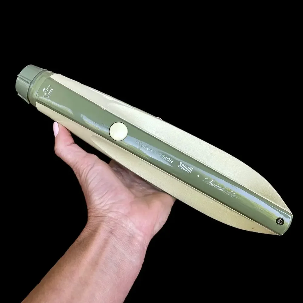 Vintage Hamilton Beach Electric Knife Avocado w/ Storage Tray Scovill 297A READ